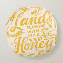 Almohada Tierra que fluye con leche y miel