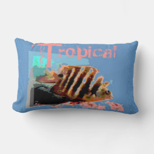 Almohada Tonos Rosa Peces Tropicales