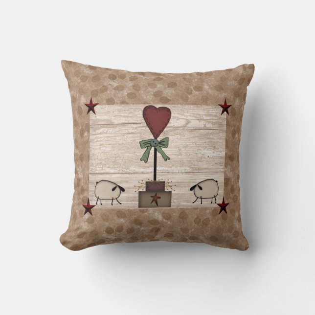 Almohada topiaria del corazón (Anverso)