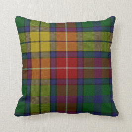 Almohada tradicional de la tela escocesa de tartán