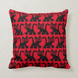 Almohada trepador linda del gato del dibujo
