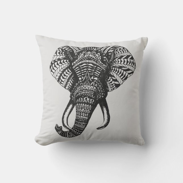 Almohada tribal del elefante (Anverso)