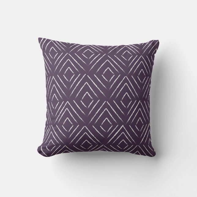 Almohada tribal del modelo del diamante - (Anverso)