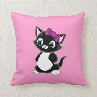 Almohada triste feliz del gatito