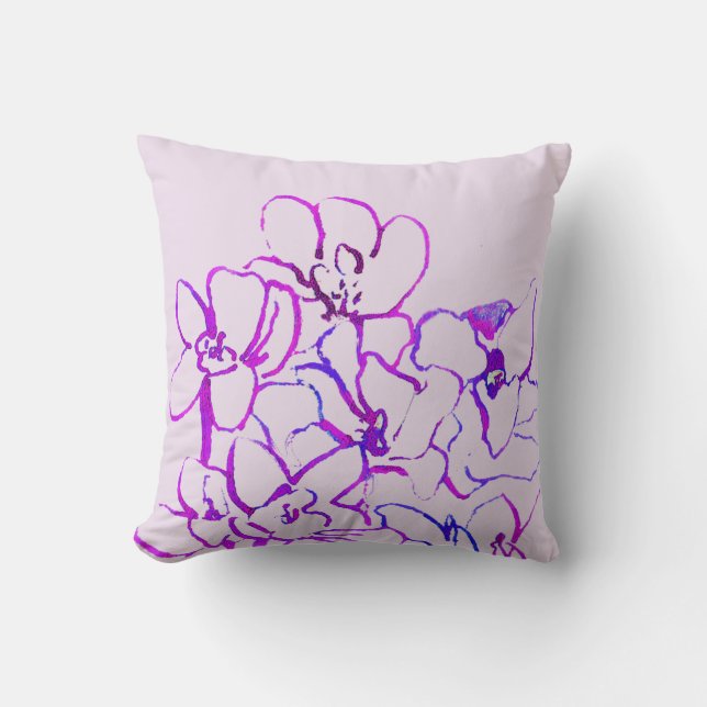 Almohada tropical de la orquídea de la isla - (Anverso)