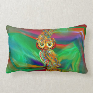 Almohada tropical del búho de la reina de la moda