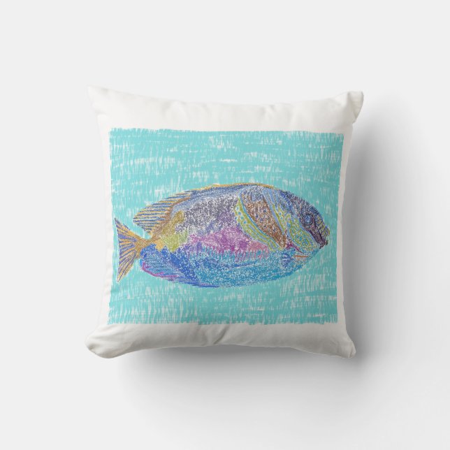 Almohada tropical del diseño de los pescados (Anverso)