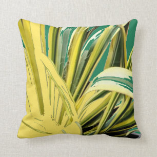 Almohada tropical del follaje por la bella arte de