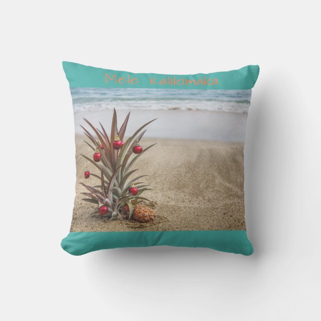 Almohada tropical del navidad de la piña de la (Anverso)