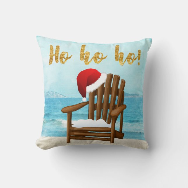 Almohada tropical del navidad de la silla de playa (Anverso)