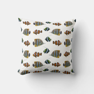 Almohada Tropical Fish Frenzy (elige color)