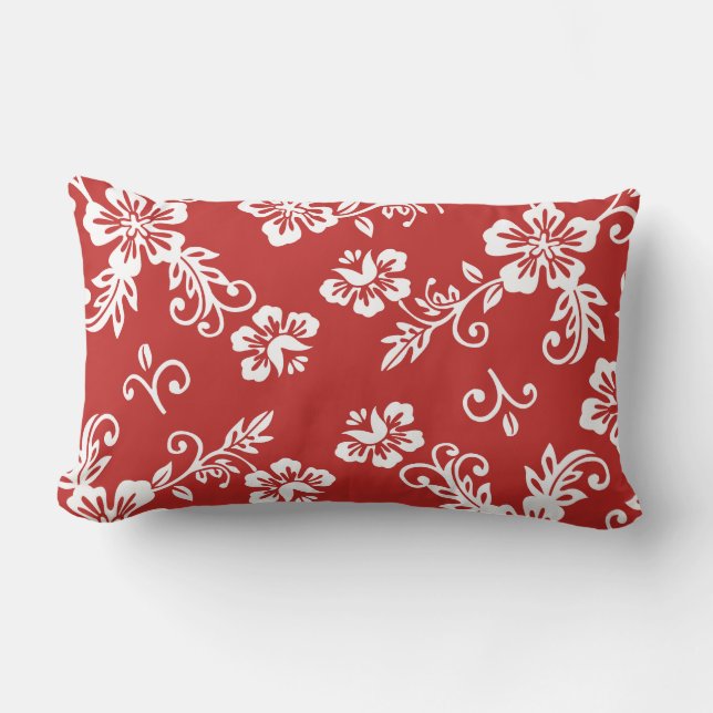 Almohada tropical roja de la impresión (Anverso)