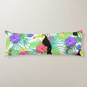 Almohada Tucanes Y Flora Tropical