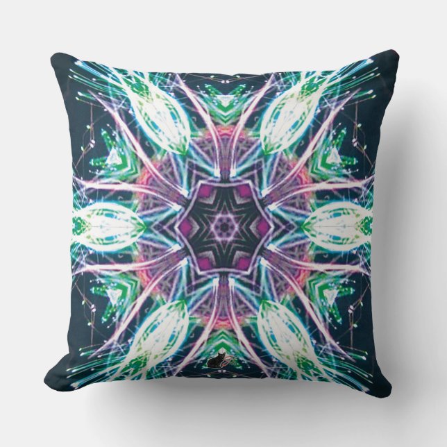 Almohada Tulipanes Kaleidoscopio (Anverso)