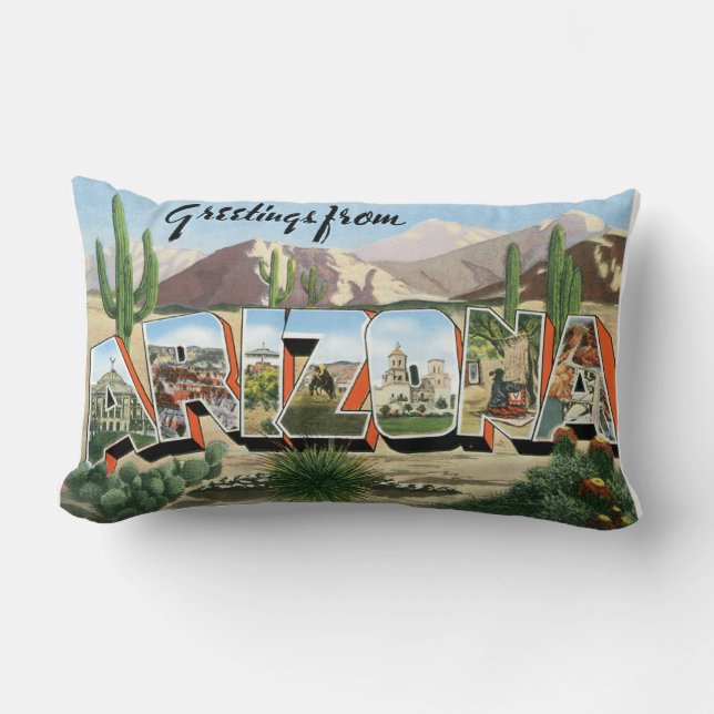 Almohada turística retra Arizona (Anverso)