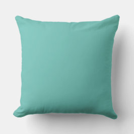 Almohada turquesa color sólido azul verdoso