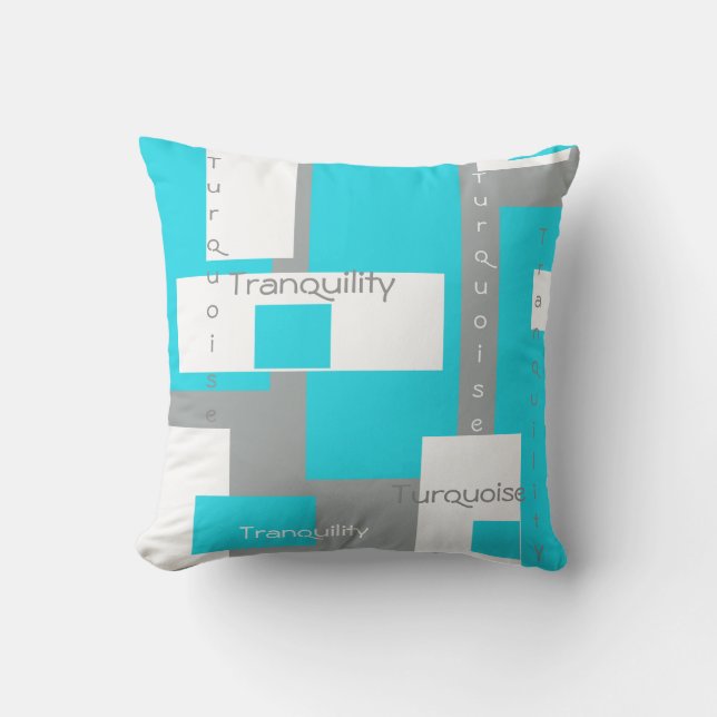 Almohada Turquesa Tranquilidad (Anverso)