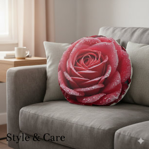 Almohada única de diseño Rosa generada por IA