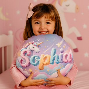 Almohada Unicornio Pastel Personalizada Sophia