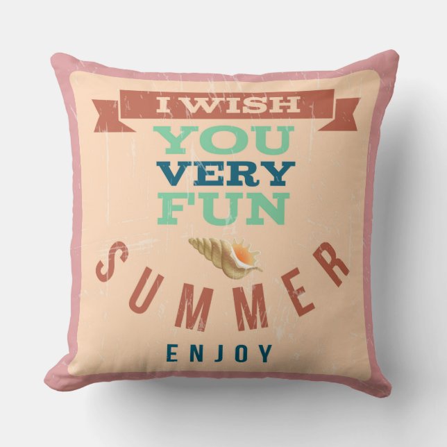 Almohada Verano para Disfrutar (Anverso)