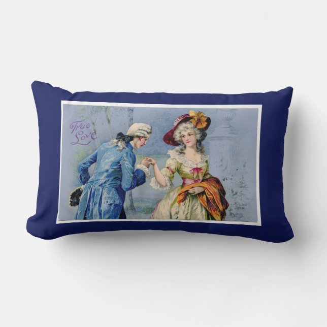 Almohada verdadera francesa antigua del amor (Anverso)