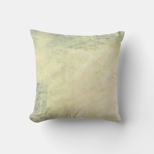 Almohada verde apenada vintage del melón (Anverso)