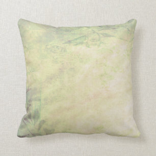 Almohada verde apenada vintage del melón
