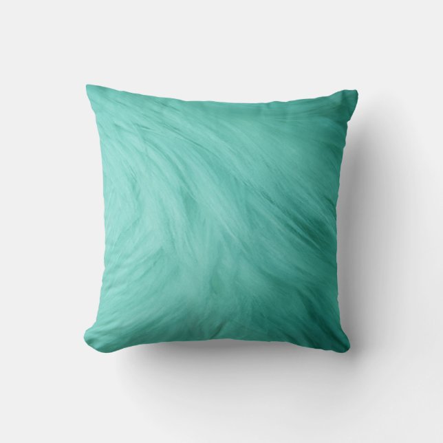 Almohada verde azulada de la impresión de la piel (Anverso)