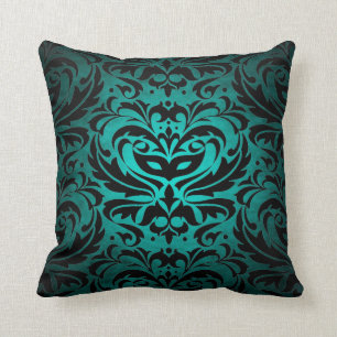 Almohada verde azulada del reversible de la voluta