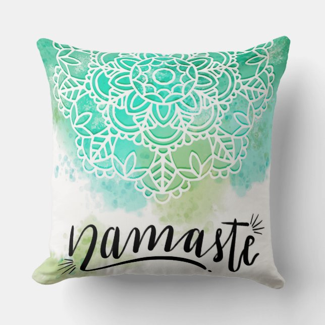 Almohada Verde Blanca (Anverso)