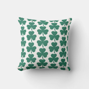 Almohada Verde Clásica de Cuadrillé con Forma de T
