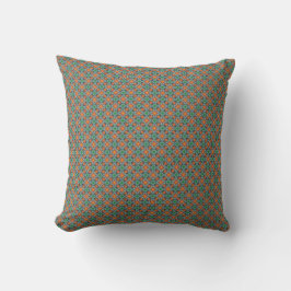almohada verde con estampado