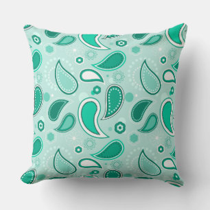 almohada verde de cachemira 
