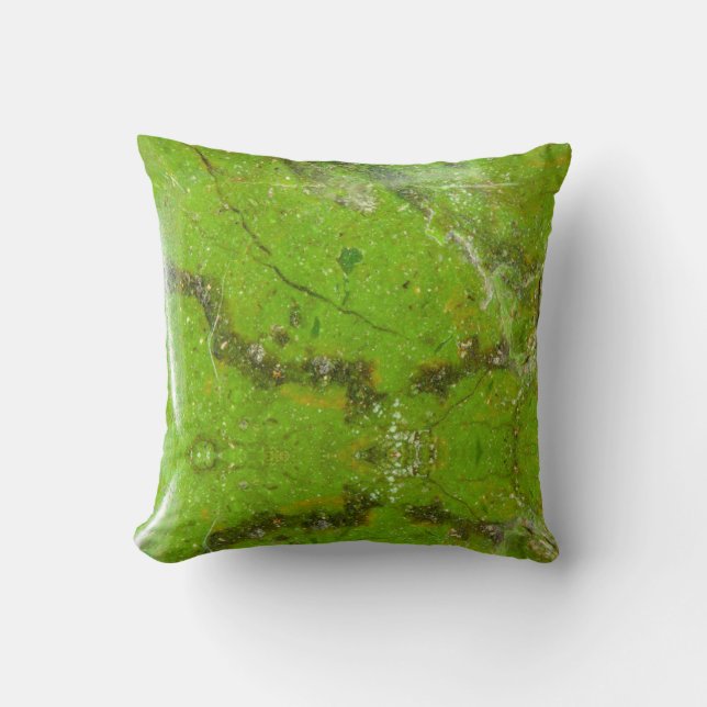 Almohada Verde De Textura De Piedra Preciosa (Anverso)