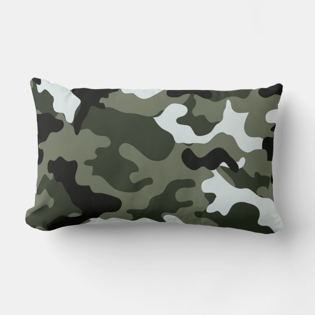 Almohada verde del Camo Lumbar Militar. (Anverso)