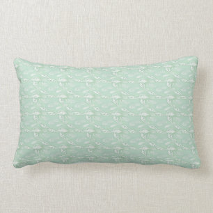 Almohada verde del Lumbar de los Seashells
