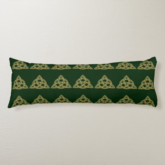 Almohada Verde del Nudo de la Trinidad (Anverso)