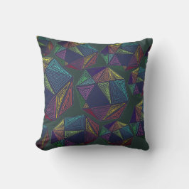 Almohada Verde Garabateada
