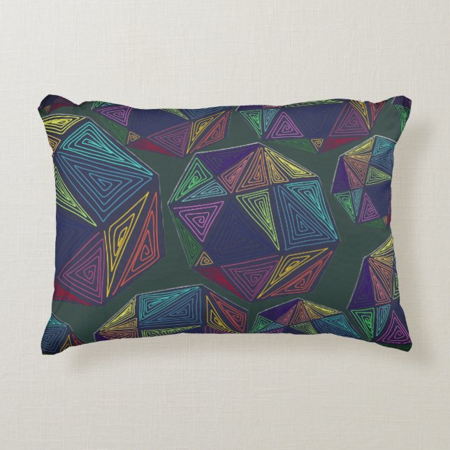 Almohada Verde Garabateada (Anverso)
