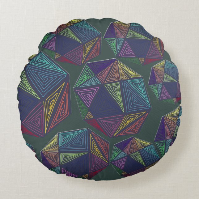 Almohada Verde Garabateada (Anverso)
