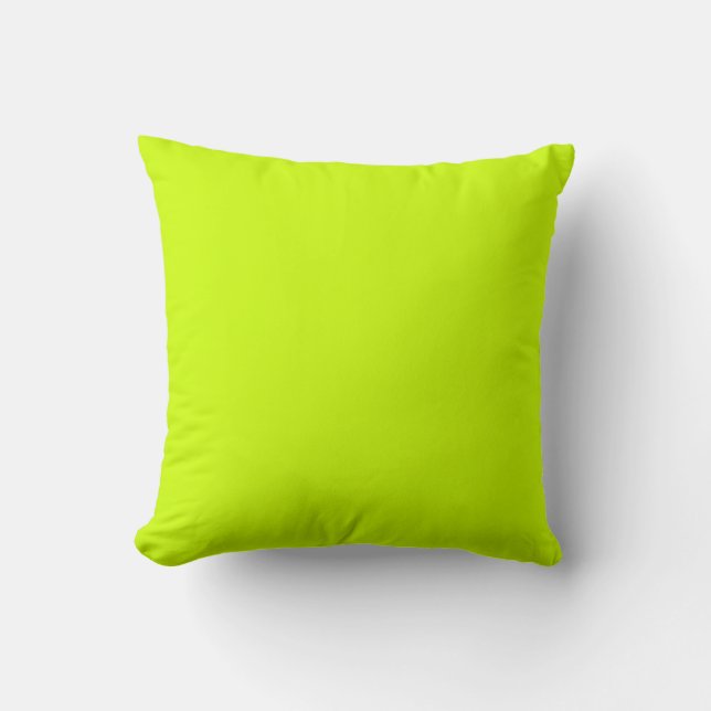almohada verde limón sólido (Anverso)