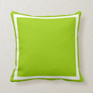 almohada verde limón sólido