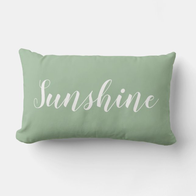 Almohada verde minimalista elegante de moda (Anverso)