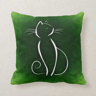 Almohada verde Noir del gato