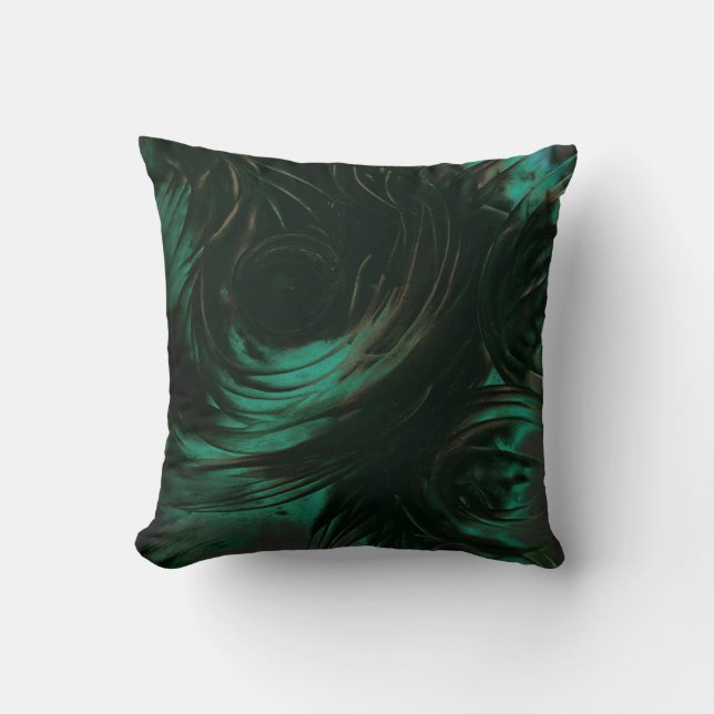 Almohada verde oscuro del arte místico (Anverso)