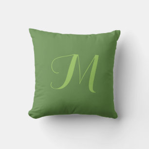 Almohada Verde para Lanzar - Personaliza Monograma