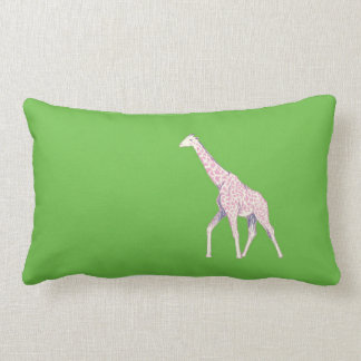 Almohada verde reversible del Lumbar de la jirafa