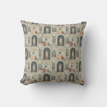 Almohada Verde Salvia Arcos Boho Moderno