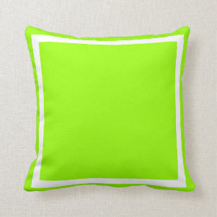almohada verde suave de luz sólida