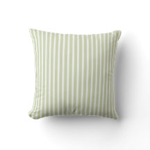 Almohada verde y blanca de la raya